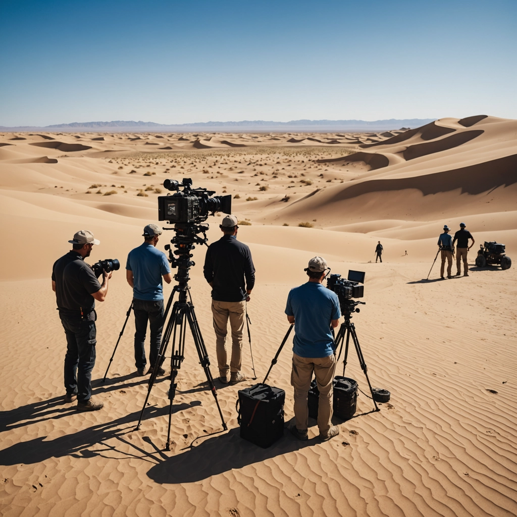 Equipo técnico de rodaje de cine