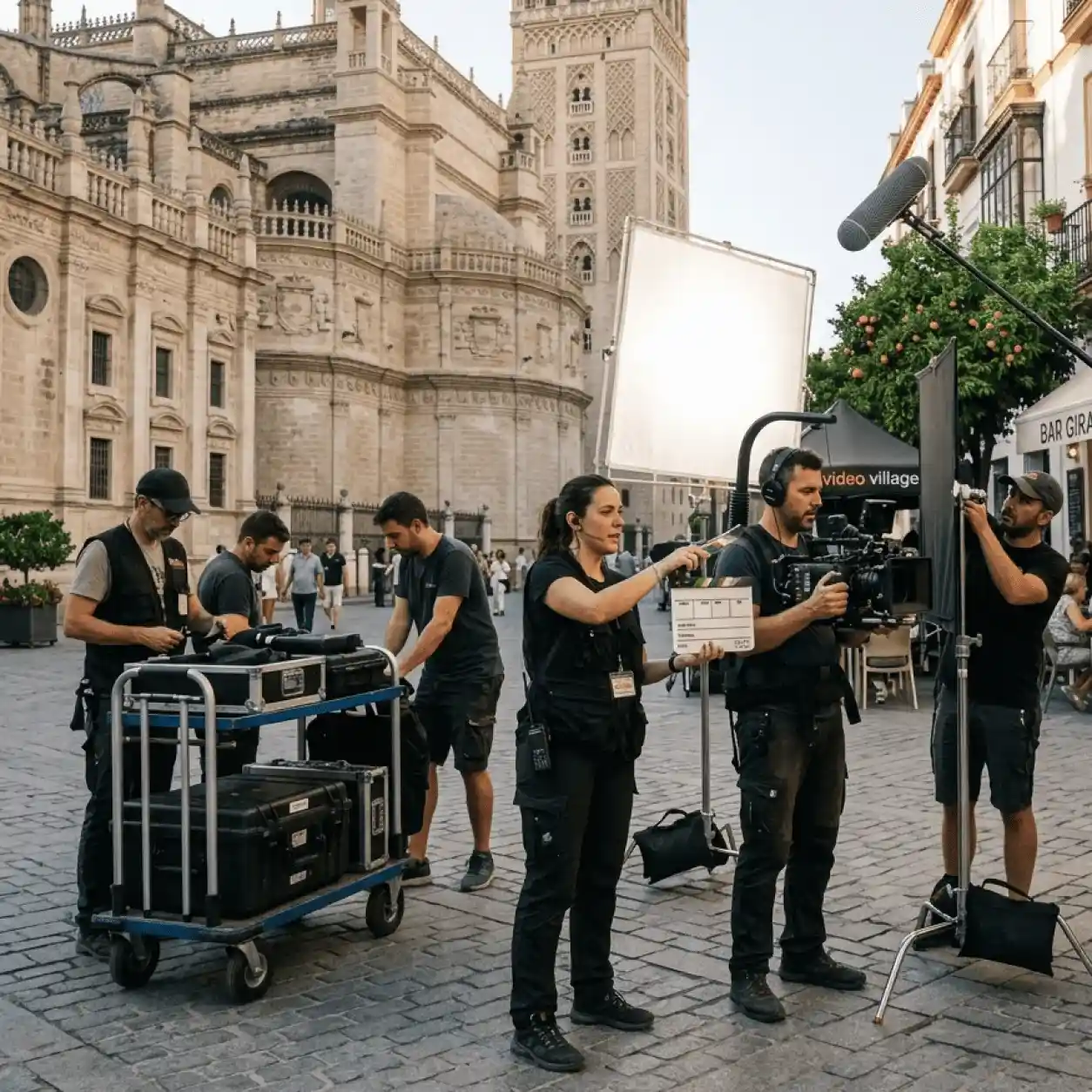 Equipo técnico local para rodajes en Sevilla​