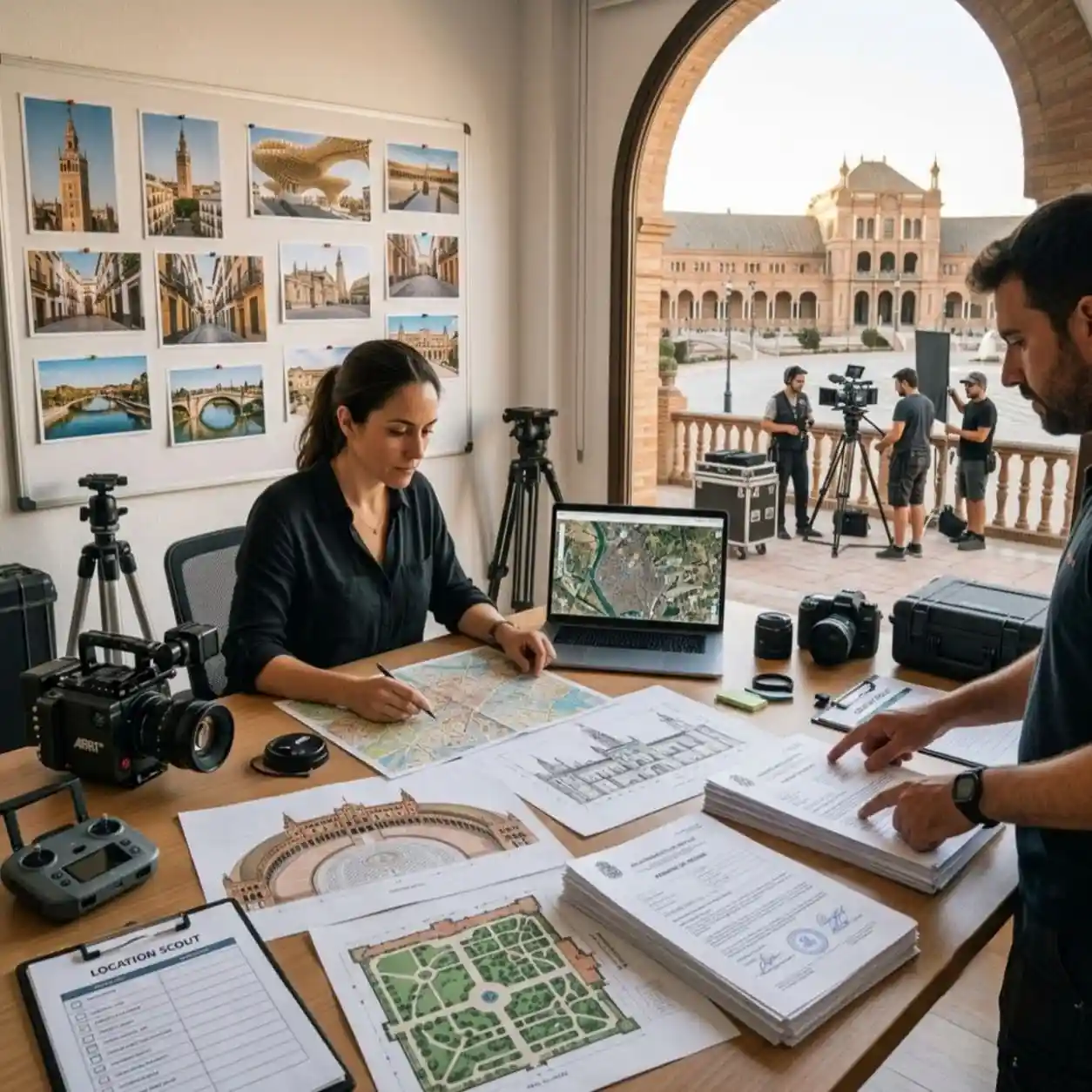 Localizaciones en Sevilla y gestión de permisos​